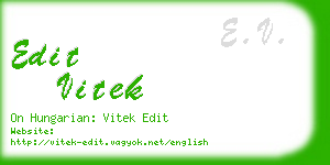 edit vitek business card